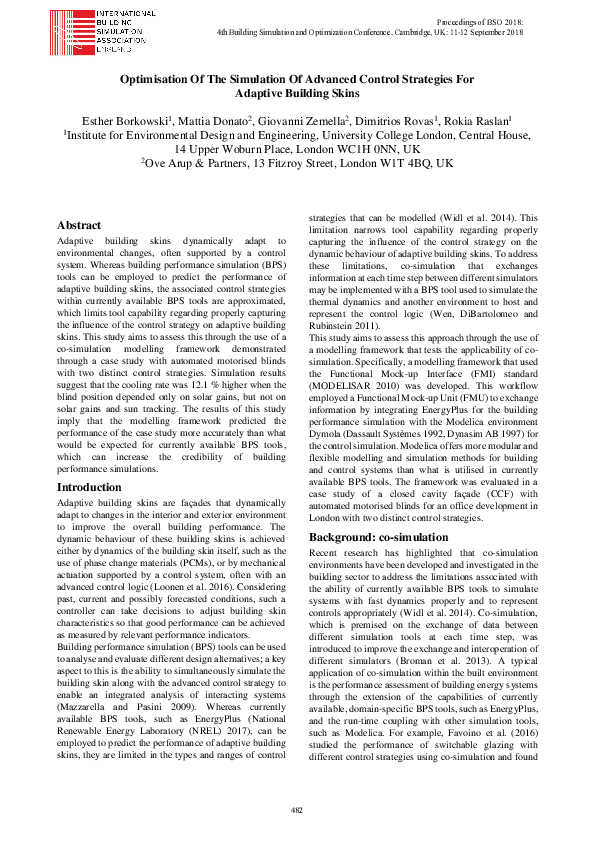 (PDF) Optimisation of the simulation of advanced control strategies for ...