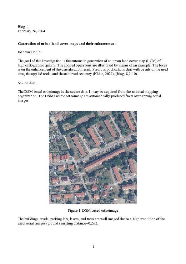 (PDF) Generation of urban land cover maps and their enhancement