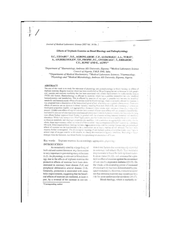 (PDF) Effects of Triphasic Exercise on Blood Rheology and Pathophysiology