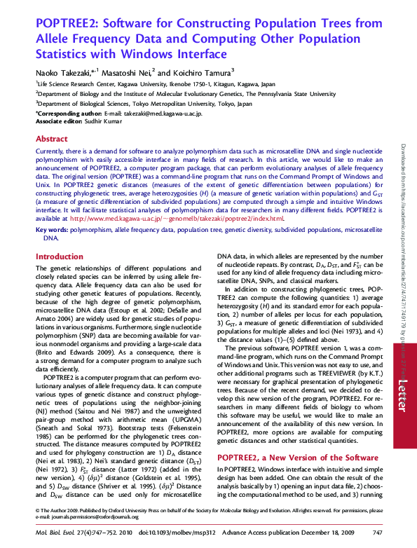 (PDF) POPTREE2: Software for Constructing Population Trees from Allele ...