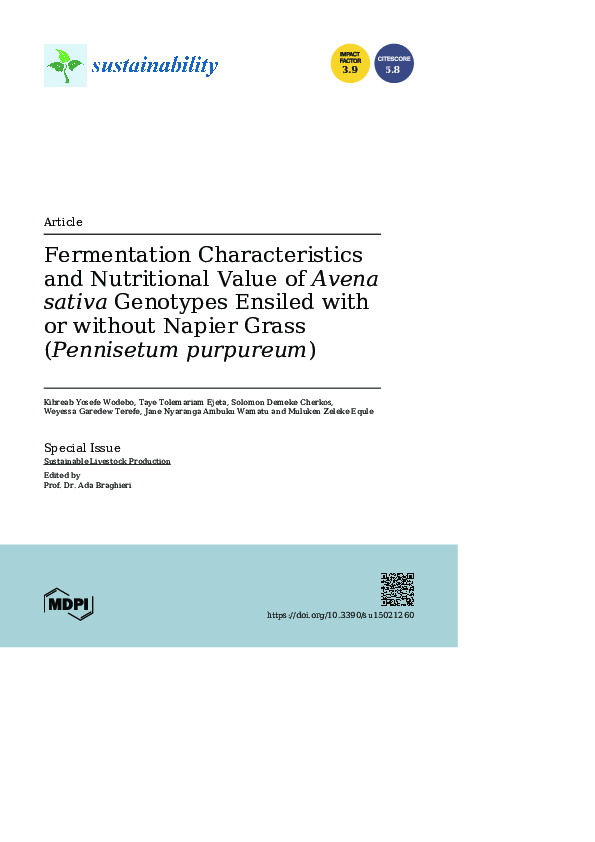 (PDF) Fermentation Characteristics and Nutritional Value of Avena ...