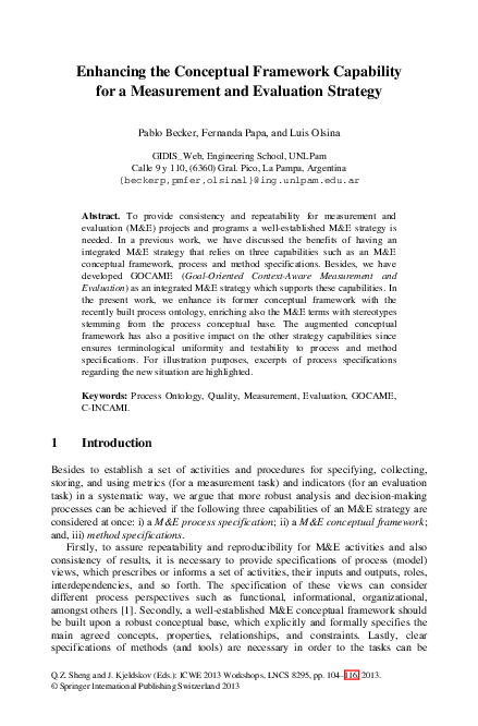 (PDF) Enhancing the Conceptual Framework Capability for a Measurement ...