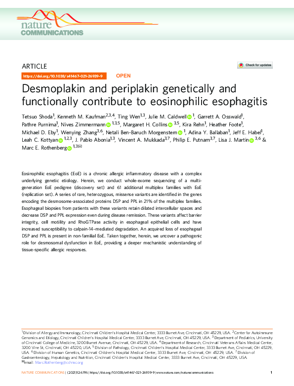 (PDF) Desmoplakin and periplakin genetically and functionally ...