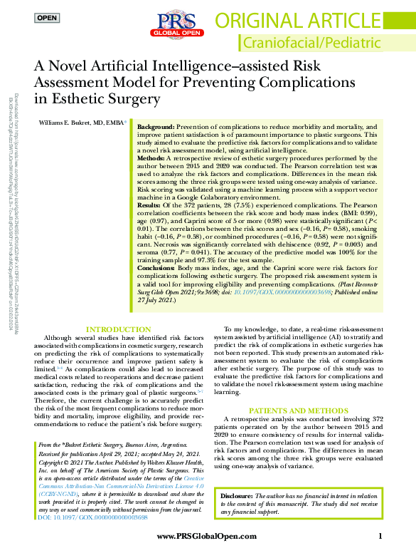 (PDF) A novel artificial intelligence assisted risk.