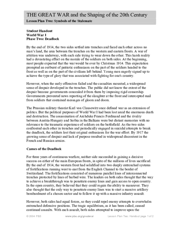 (PDF) The Great War and the Shaping of the 20th Century
