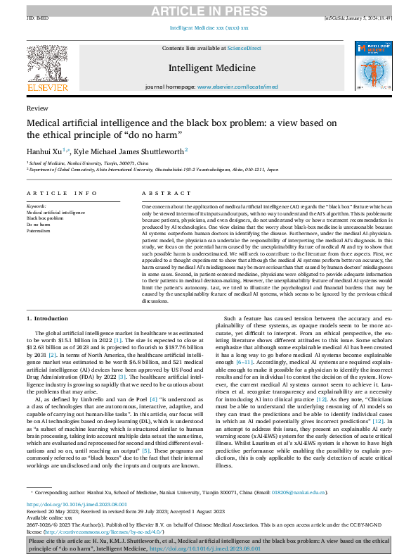 (PDF) Medical artificial intelligence and the black box problem – a ...