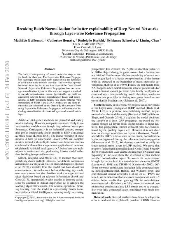 (PDF) Breaking Batch Normalization for better explainability of Deep ...