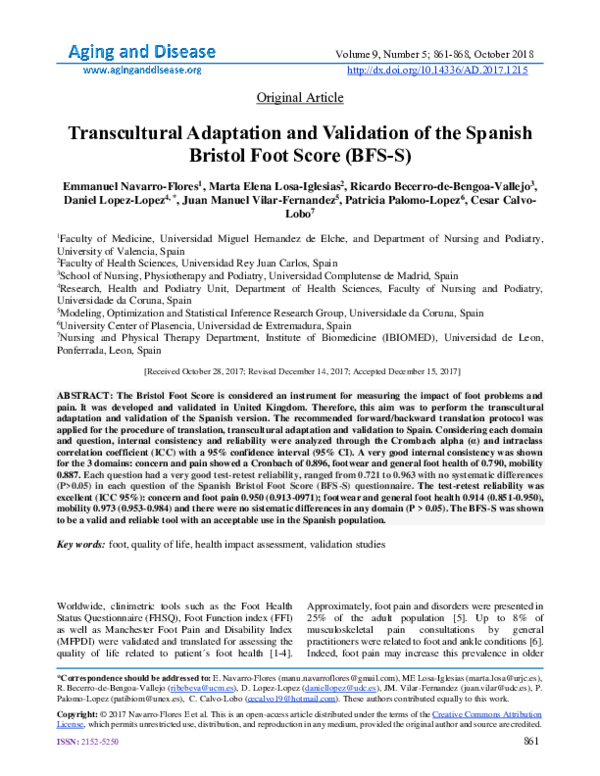(PDF) Transcultural Adaptation and Validation of the Spanish Bristol ...