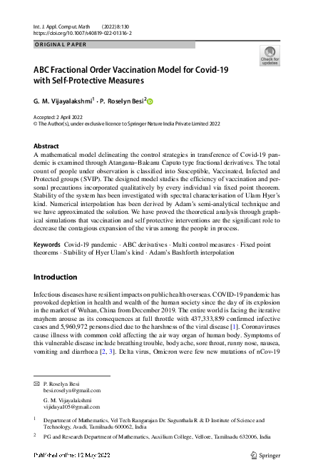 (PDF) ABC Fractional Order Vaccination Model for Covid-19 with Self ...