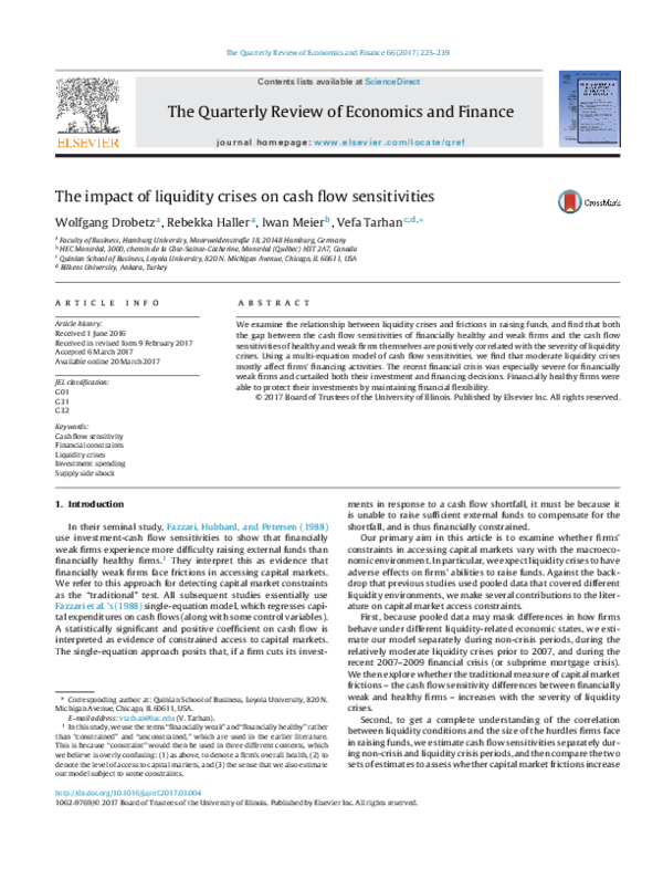 (PDF) The impact of liquidity crises on cash flow sensitivities