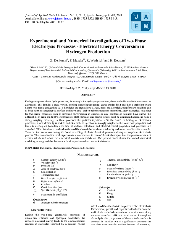 (PDF) Experimental and Numerical Investigations of Two-Phase ...