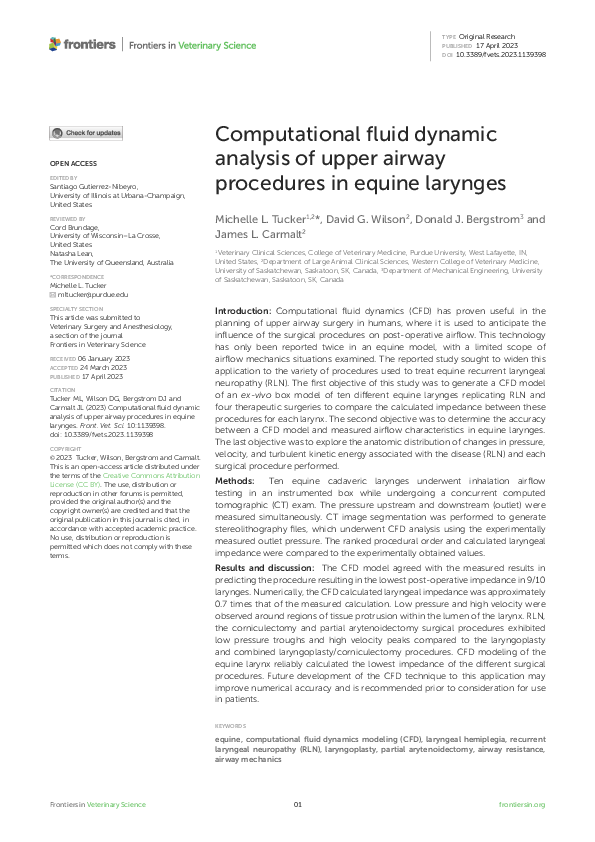 (PDF) Computational fluid dynamic analysis of upper airway procedures ...