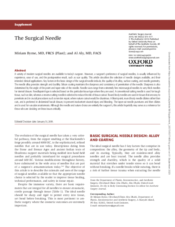 (PDF) The Surgical Needle