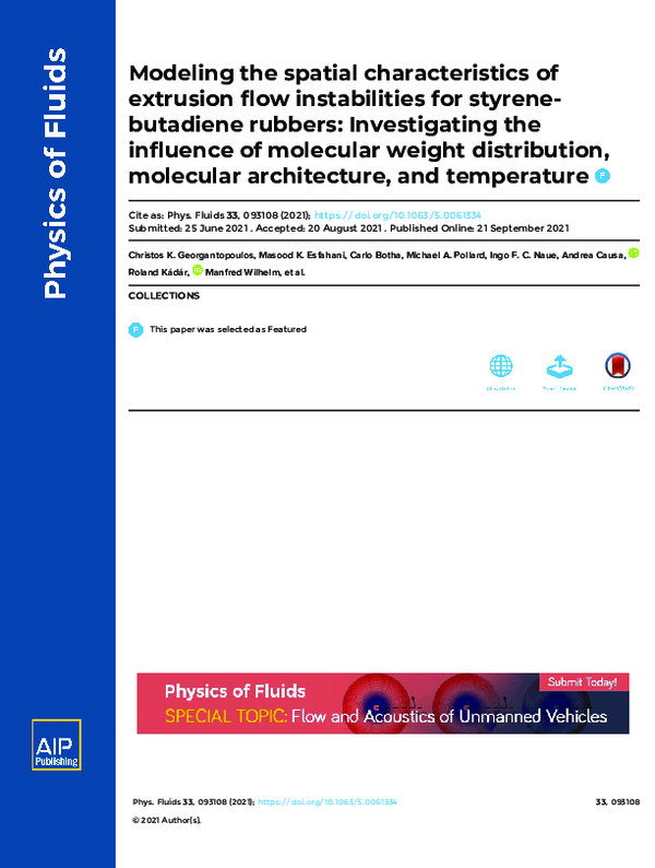 (PDF) Modeling the spatial characteristics of extrusion flow ...