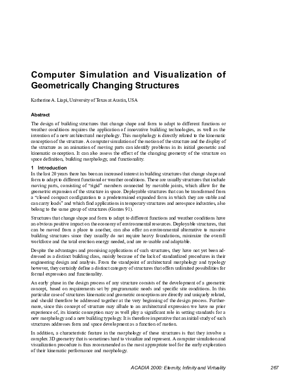 (PDF) Computer Simulation and Visualization of Geometrically Changing ...