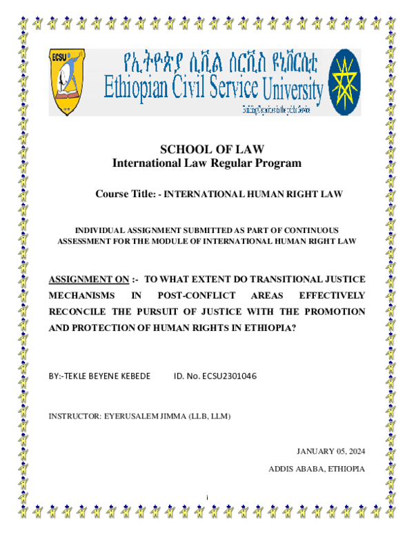 Pdf Human Right Assignment Pdf Final