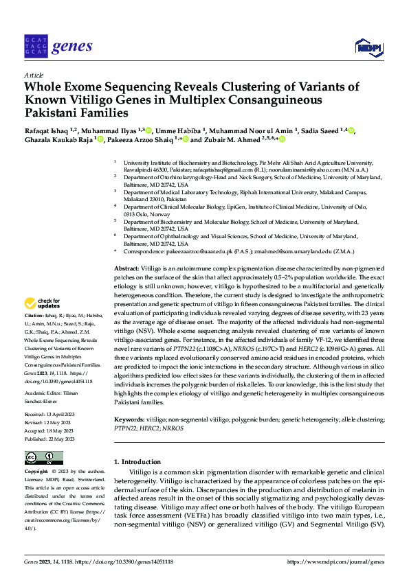 (PDF) Whole Exome Sequencing Reveals Clustering of Variants of Known ...