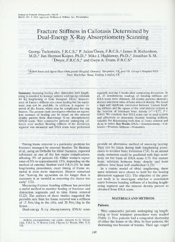 (PDF) Fracture Stiffness in Callotasis Determined by Dual-Energy X-Ray ...