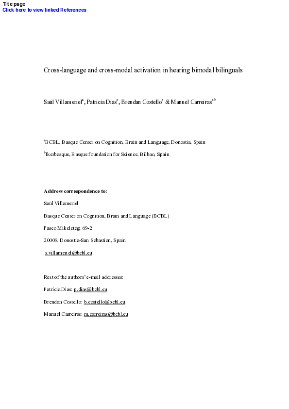 (PDF) Cross-language and cross-modal activation in hearing bimodal ...