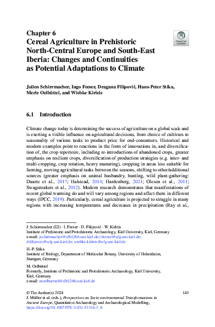 (PDF) Cereal agriculture in prehistoric north-central Europe and south ...