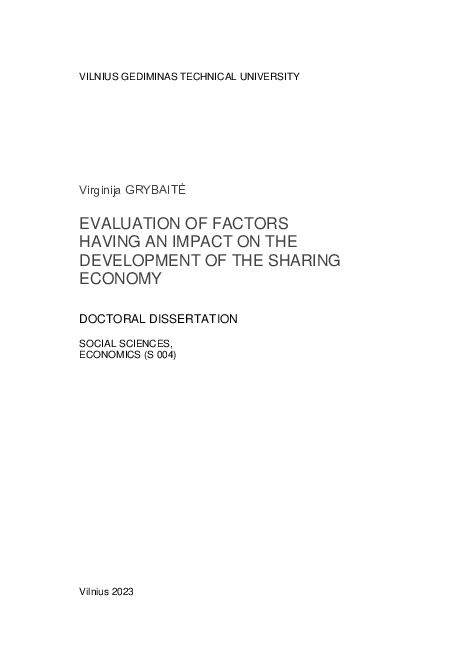 (PDF) Evaluation of factors having an impact on the development of the ...