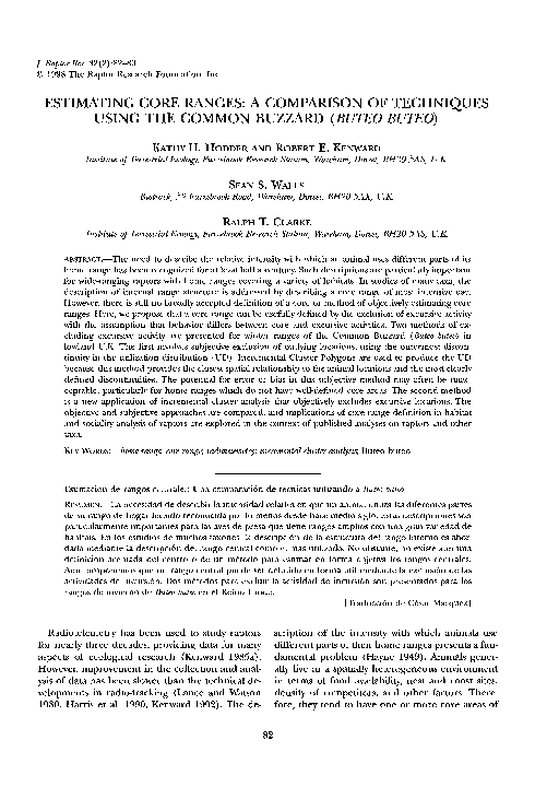 (PDF) Estimating core ranges: a comparison of techniques using the ...