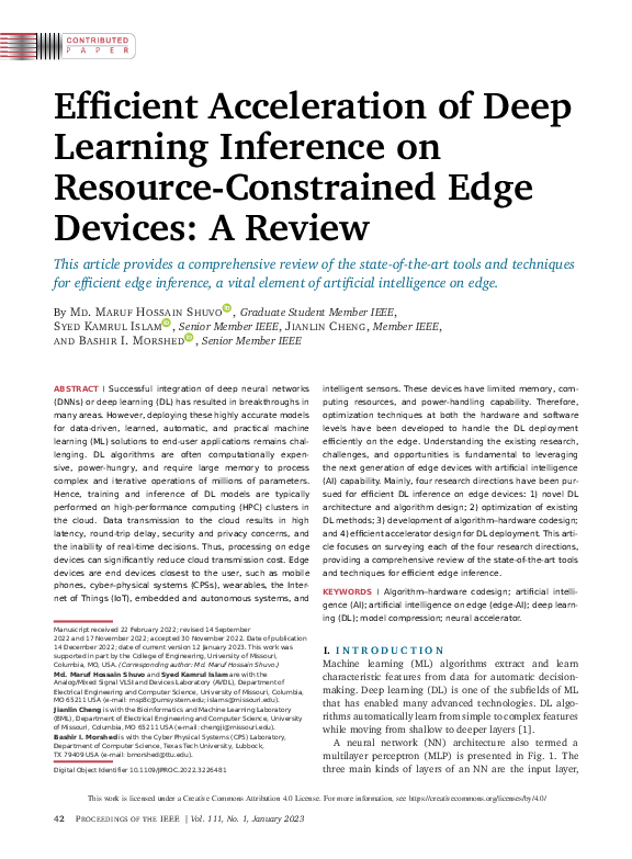 (PDF) Efficient Acceleration of Deep Learning Inference on Resource ...