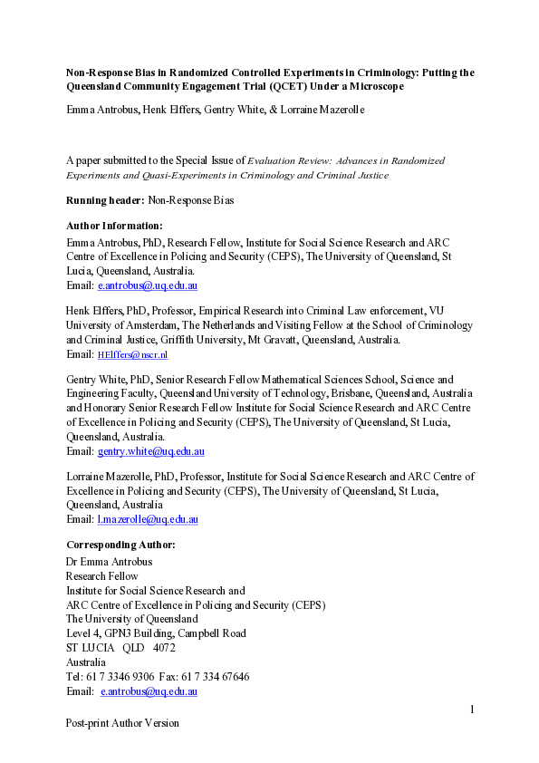 (PDF) A paper submitted to the Special Issue of Evaluation Review ...