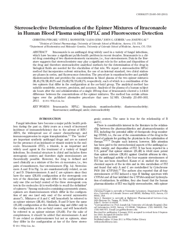 (PDF) Stereoselective determination of the epimer mixtures of ...