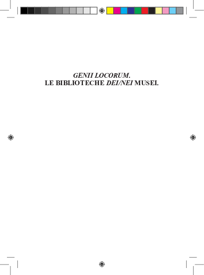 (PDF) GENII LOCORUM. LE BIBLIOTECHE DEI/NEI MUSEI.