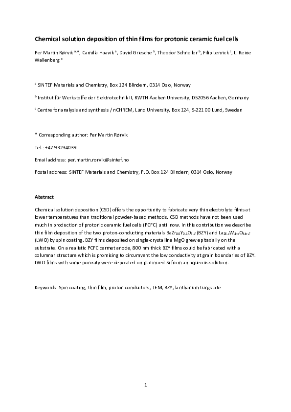 (PDF) Chemical solution deposition of thin films for protonic ceramic ...