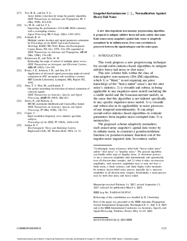 (PDF) Improving the performance of GA–ML DOA estimator with a ...