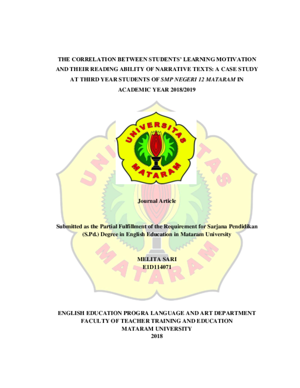 (PDF) The Correlation Between Students’ Learning Motivation and ...