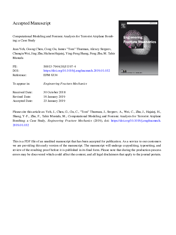 (PDF) Computational Modeling and Forensic Analysis for Terrorist ...