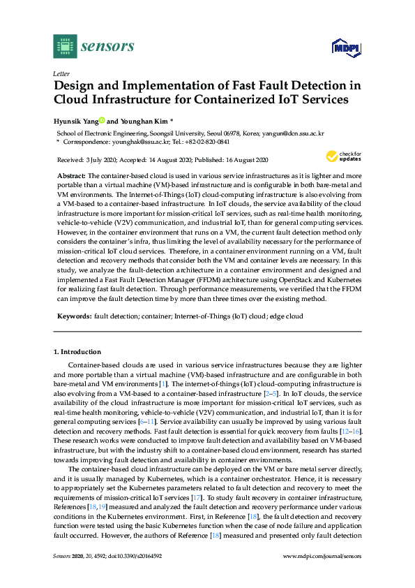 (PDF) Design and Implementation of Fast Fault Detection in Cloud ...
