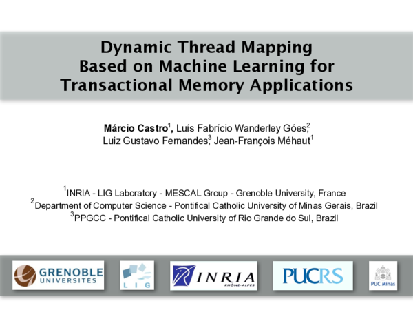 (PDF) Dynamic Thread Mapping Based on Machine Learning for ...