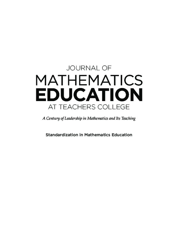 (PDF) Doctoral Programs in Mathematics Education: Should Programs be ...