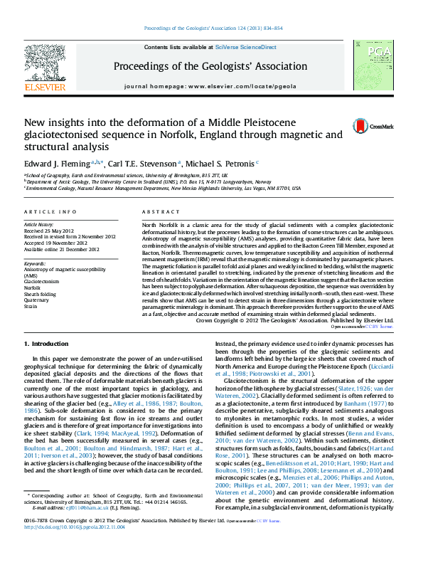 (PDF) New insights into the deformation of a Middle Pleistocene ...