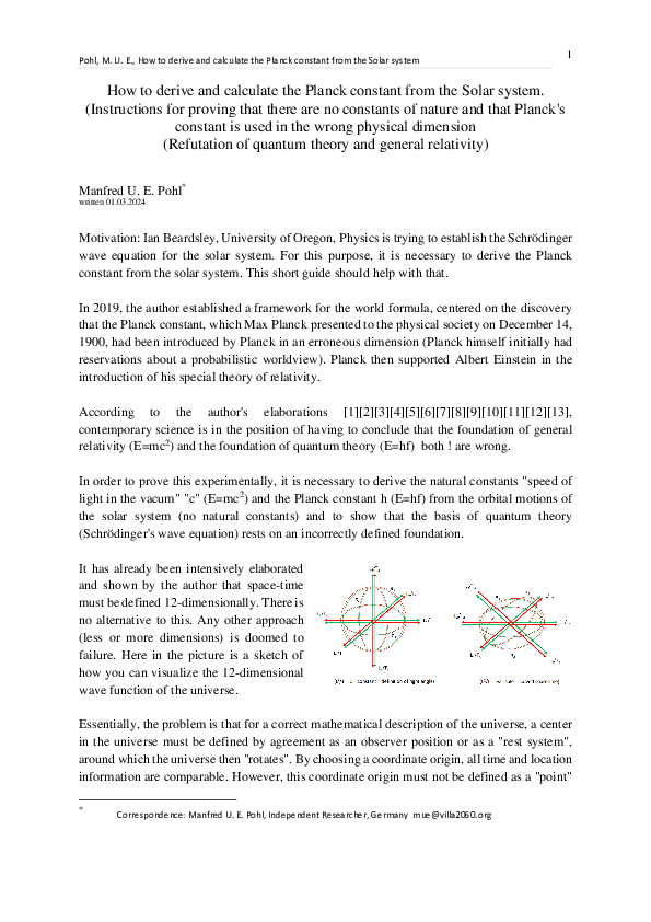 (PDF) How to calculate Plancks Constant from solar system