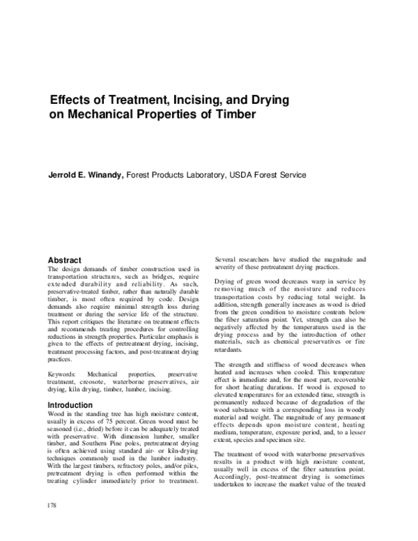 (PDF) Effects of Treatment, Incising, and Drying on Mechanical ...