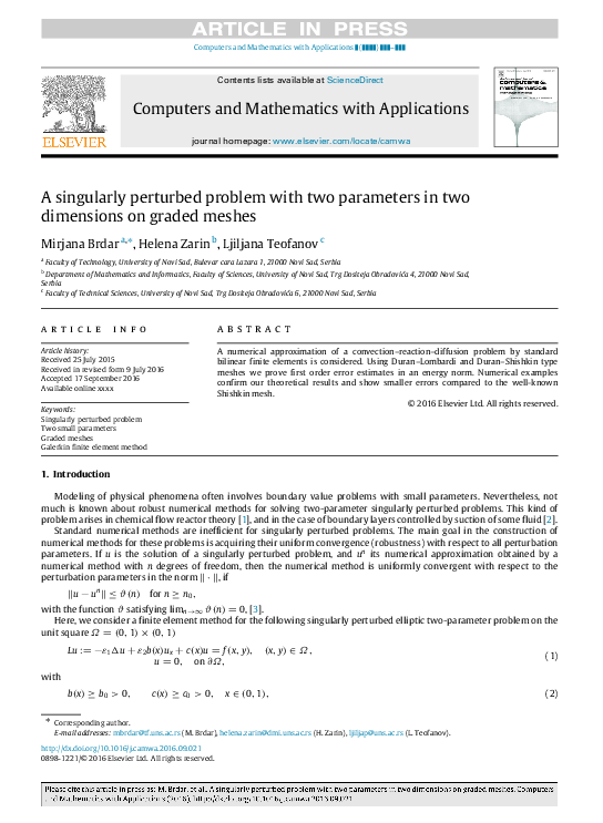 (PDF) A singularly perturbed problem with two parameters on a Bakhvalov ...