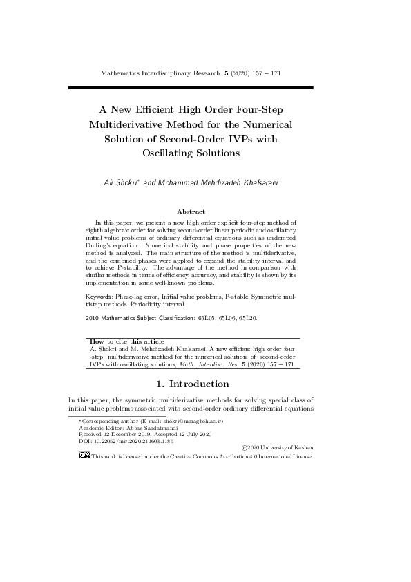 (PDF) A New Efficient High Order Four-Step Multiderivative Method for ...