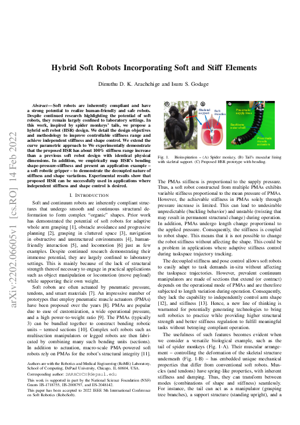 (PDF) Hybrid Soft Robots Incorporating Soft and Stiff Elements