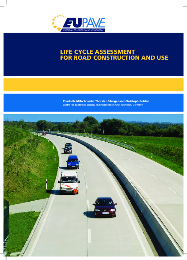 (PDF) Life Cycle Assessment for Road Construction and Use