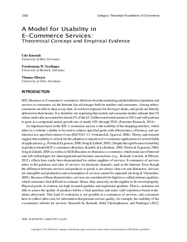 (PDF) A Model for Usability in E-Commerce Services: Theoretical Concept ...