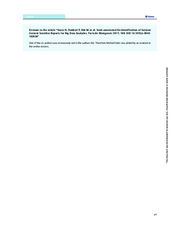 (PDF) Semi-automated De-identification of German Content Sensitive ...