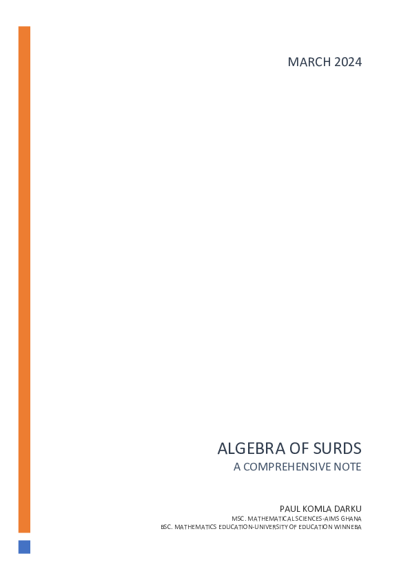 (PDF) A Comprehensive Note on Surds