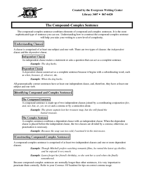 (PDF) The Compound-Complex Sentence