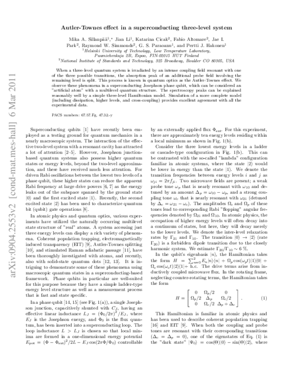 (PDF) Electromagnetically induced transparency in a superconducting ...