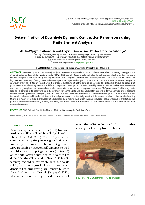 (PDF) The Determination of Downhole Dynamic Compaction Paramaters Based ...